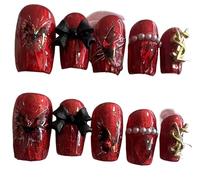 Plaque à ongles d'amélioration du tempérament, [manucure à la main] plaque à ongles patch à ongles étudiante Spice Girl (paquet de 10 pièces)(Size:XS)