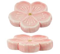 Plaque à Parfum en Céramique Fleur Rose Lot de 2 pour Bureau Couleur Aléatoire