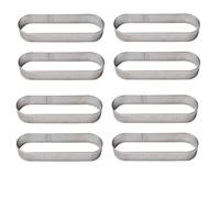 Plaque À Pâtisserie 8 Cavités Ovale Gâteau Silicone Moule Tarte Anneau Combinaison Moule Pâtisserie Ustensiles De Cuisson Dessert Cuisson Outils 8Pcs Ovale