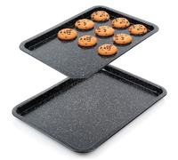 Plaque à Pâtisserie Granit 43x29/46.5x32.5cm 2pcs Antiadhésif Cuisson