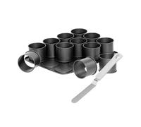 Plaque à pâtisserie mini gâteaux et spatule à glacer - ZENKER - Black Metallic