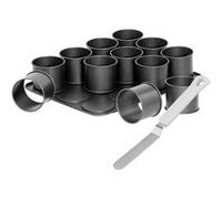 Plaque à pâtisserie mini gâteaux et spatule à glacer Zenker Black Metallic