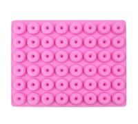 Plaque A PâTisserie Pour Beignets Mini moule à beignets en Silicone, 48 cavités, petit, Muffin for plateau de cuisson, for faire des gâteaux aux, biscuits, bagels(Pink)