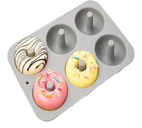 Plaque A PâTisserie Pour Beignets Moule à donuts en Silicone 6 trous, poêle antiadhésive, pâtisserie, gâteau au chocolat, Dessert, outils de décoration DIY, Bagels, Muffins, Donuts