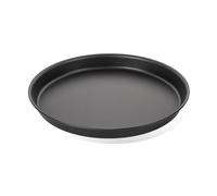 Zenker 7507 Plaque à pizza, moule à pizza, plaque pour pizza à bords hauts, plaque à pizza maison, Acier, Noir, 24,5 x 2,5 cm
