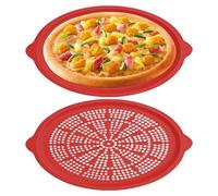 Plaque à pizza | 40 cm en silicone qui passe au lave-vaisselle - Plateaux à pizza pour four | Pour la maison, la cuisine, le restaurant, l'extérieur