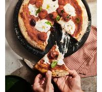 Plaque à pizza D35 cm Four BBQ Emile HENRY Fond lisse NOIR Mat