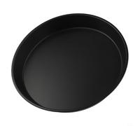 Plaque à pizza ronde de 30,5 cm en acier au carbone antiadhésive pour cuisson au four, base de pizza croustillante, viande, poisson ou poulet, ustensiles de cuisson noirs très résistants pour une