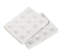 Plaque à Points en Porcelaine 12 Puits 2 Pièces Blanche pour Laboratoire | Surface Émaillée Lisse, Comparaison Rapide des Couleurs, Usage pour Essais Scientifiques et Micro-tests