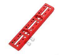 Plaque à queue d'aronde à double usage en alliage d'aluminium pour télescopes astronomiques - Bord trapézoïdal à 75 ° avec fente en étoile de guidage à 60 ° 200 x 42 mm ou 300 x 42 mm Rouge (lot de 1)