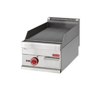 Plaque à snacker rainurée largeur 400 - Electrique - Gastro M - - Inox 400x600x280mm inox