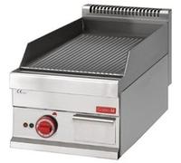 Plaque à snacker rainurée largeur 400 - Electrique - Gastro M - - Inox 400x600x280mm inox