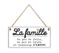 Plaque à suspendre La famille 20 cm