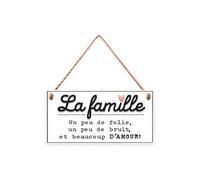 Plaque à suspendre La famille 20 cm