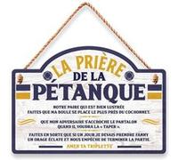 STC Plaque en bois Prière de la Pétanque
