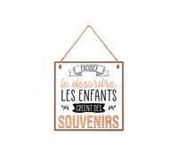 Plaque à suspendre relief - Le désordre 20 cm