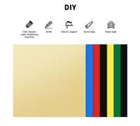 Plaque ABS bicolore pour panneaux publicitaires 300x300x1.3mm, gravure laser, feuille ABS bicolore, gravure CNC pour badge nominatif, étiquette de bureau black white