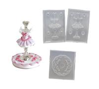 Plaque acrylique 3D Nail Art Ballets en silicone pour décorations créatives