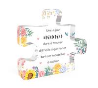 Plaque Acrylique Décorative pour Nounou - Message de Remerciement Touchant et Personnalisable pour Fin de Contrat, Fête des Mères ou Noël