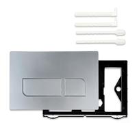 Plaque actionneur de bouton de chasse d'eau pour Geberit UP320 UP300 - Panneau de rechange à double bouton poussoir compatible avec les modèles 01 20 30 50 Réservoir dissimulé noir (argent)