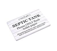 Plaque adhésive pour fosse septique - Idéale pour votre salle de bain, toilettes, Loo, W.C - Imprimée sur une planche Foamex légère (Blanc)