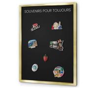 Plaque Aimantée Magnets 50x70 cm | Cadre Doré | Souvenirs Pour Toujours