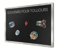 Plaque Aimantée Magnets 60x40 cm | Cadre Argenté | Souvenirs Pour Toujours