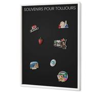 Plaque Aimantée Magnets 70x100 cm | Cadre Blanc | Souvenirs Pour Toujours
