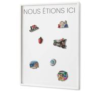 Plaque Aimantée pour Magnets 70x100 cm | Cadre Blanc | Nous Étions Ici