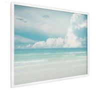 Plaque Aimantée pour Magnets 80x60 cm | Cadre Blanc | Harmonie Maritime