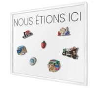 Plaque Aimantée pour Magnets 80x60 cm | Cadre Blanc | Nous Étions Ici