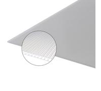 Plaque alvéolaire en polycarbonate - MCCOVER - L 2 m x l 105 cm (ép. 6 mm) - Translucide - Double paroi - Haute résistance UV
