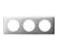 Legrand Plaque Céliane 068923 – Métal 3 postes – Aluminium