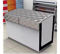 plaque anti chaleur four frigo Couverture isolante argentée pour congélateur, largeur 50 100 CM/couverture étanche pour réfrigérateur, feuille d'aluminium(B,W 90 CM L 100 CM)