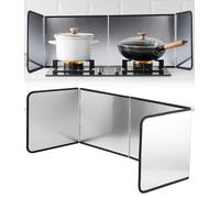Plaque Anti Projection Cuisine 4 Côtés Anti Eclaboussure Cuisine Pliable Protection Plaque de Cuisson Facile À Nettoyer Gadget Cuisine Anti-éclaboussures pour la Cuisine et Cuisinière 76x29x30cm