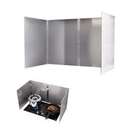 Plaque Anti Projection Cuisine Garde éclaboussante En Acier En Acier Inoxydable Pour La Cuisine De Cuisine, Pliage Des éclaboussures Pour Les Outils De Cuisson Des écrans éclaboussant(Size:45*80*50cm)