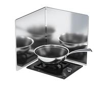 Plaque Anti-Projections De Cuisson, BarrièRe Pliable, Plaque Anti Projection Cuisine, Acier Inoxydable 304, Gain De Place, Entretien Facile, Réutilisable, pour Cuisine ( Color : Silver , Size : 50x50c