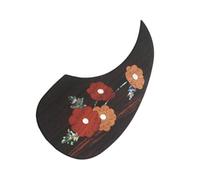 Plaque anti-rayures autocollante, Guitare acoustique folk en bois massif en forme de goutte Pickguard décoratif for guitare Plaque résistante aux rayures Accessoire for guitare acoustique(Black)