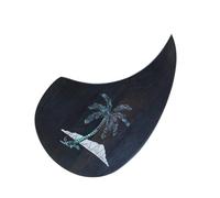 Plaque anti-rayures autocollante, Guitare acoustique folk en bois massif Pickguard for guitare Plaque autocollante anti-rayures Accessoires décoratifs(BlackRed)