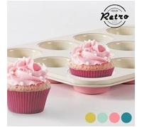 Plaque antiadhésive à 12 moules à madeleines vintage Couleur - Vert Vert