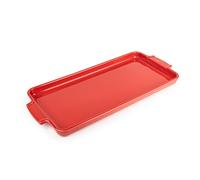 Plaque apéritifs et mignardises céramique Appolia 40 cm rouge Peugeot