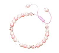 Plaqué Argenté Perle Bleu Quartz Classique Bracelet la main Bracelets de coeur de perles Bracelets retour à l'école cadeaux de noël d'anniversaire Avec Phrases Bracelet Anneaux (C, One Size)