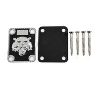 Plaque arrière en métal robuste pour guitares électriques offrant une connexion fiable entre le manche et le corps (argentB)