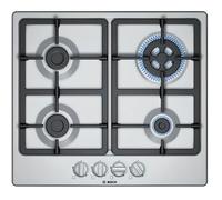 Plaque au gaz - BOSCH - PGH6B5B90 - 4 Feux à gaz - Acier inoxydable - Avant