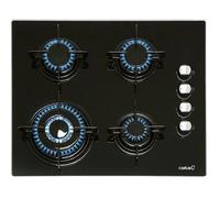 CATA CIB 6031 BK - Table de cuisson au gaz - 4 plaques de cuisson - Niche - largeur : 55.5 cm - profondeur : 47.5 cm - noir Noir G