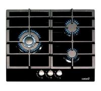 Plaque au gaz Cata LCI6021BK 60 cm - Cuisinière - Noir - 3 brûleurs - Chaleur tournante