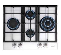 CATA LCI 6031 WH Plaque de cuisson au butane 4 brûleurs (1 triple anneau) Pour plaques de cuisson au gaz naturel. Largeur 64 cm. Puissance totale 9,25 Kw. Tiges et brûleurs en fer.