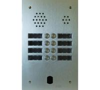 Plaque Audio Alu 2R 8Bp 2Voice Complete - Urmet Série A83 A83/208M