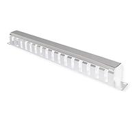 Plaque Avant 19" 1 U avec Canal de manœuvre 40 x 40 mm, RAL 7035 Gris Clair.