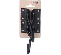 Plaque avec crochet EDM - Hamaca Noir - Lot de 2